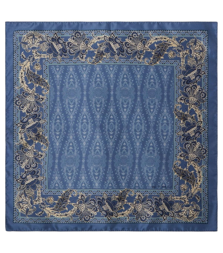 Photo: Etro Printed silk pocket square