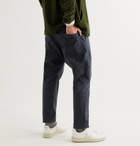 Barena - Tapered Stretch-Cotton Trousers - Blue