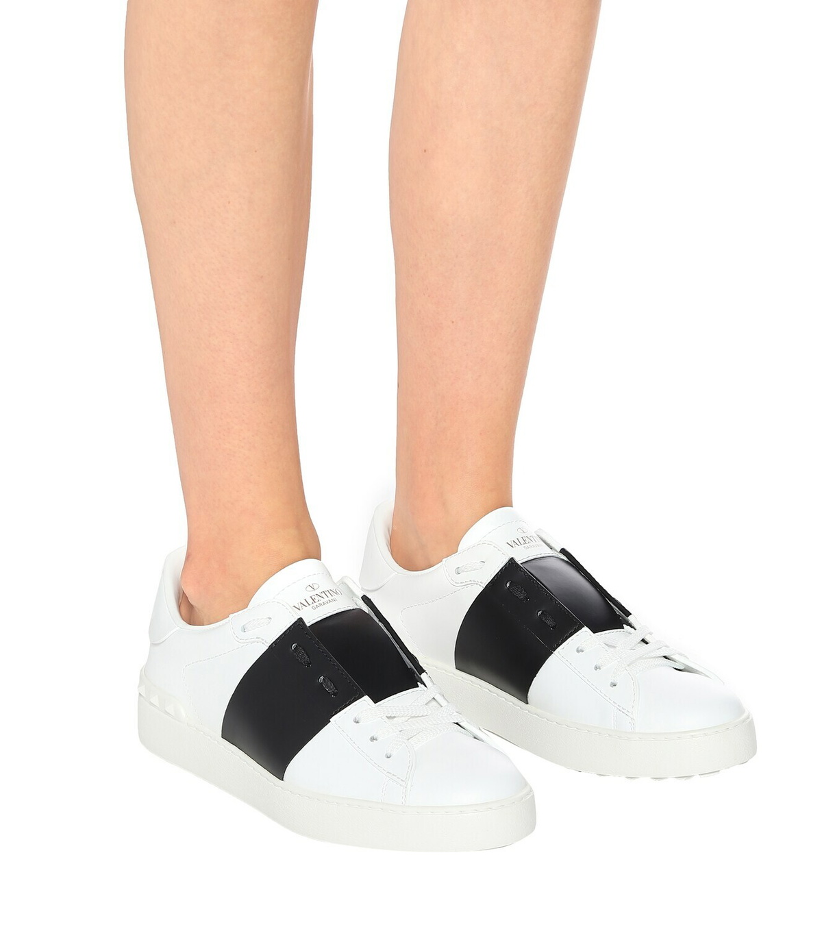 Valentino open 2024 leather sneakers