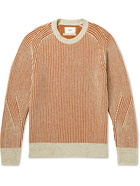 Folk - Patrice Ribbed Cotton and Wool-Blend Sweater - Brown