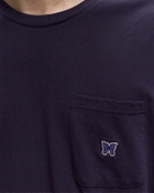 Needles S/S Crew Neck Tee   Poly Jersey Purple Shortsleeves