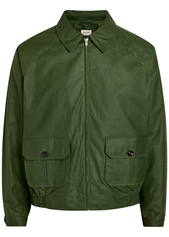 Photo: Bode Waxed Cotton Jacket Green