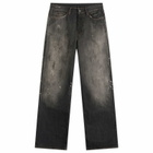 Acne Studios Men's 1981 Trafalgar Wash Wide Leg Jeans in Black