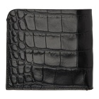 Neil Barrett Black Croc Medium Fold Wallet