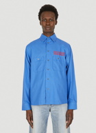 Logo Embroidered Shirt in Blue