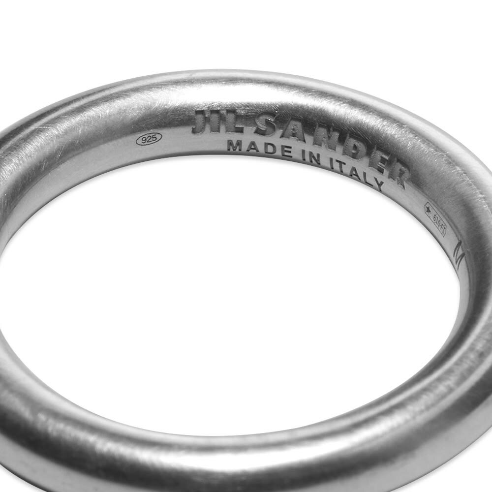 Jil Sander Men's Classic Ring 1 in Silver Jil Sander