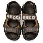 Gucci Grey Reflective Sega Aguru Sandals