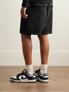 Nike - Straight-Leg Cotton-Blend Tech-Fleece Drawstring Shorts - Black