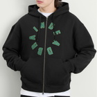 Brain Dead Men's Collegiate Zip Hoodie in Black