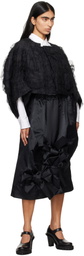 Comme des Garçons Black Satin Midi Skirt