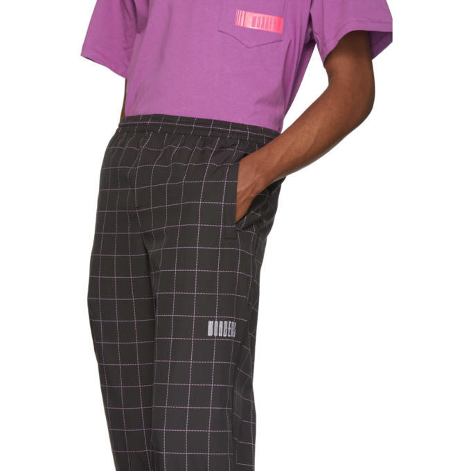Wonders Black Camp Grid Track Pants