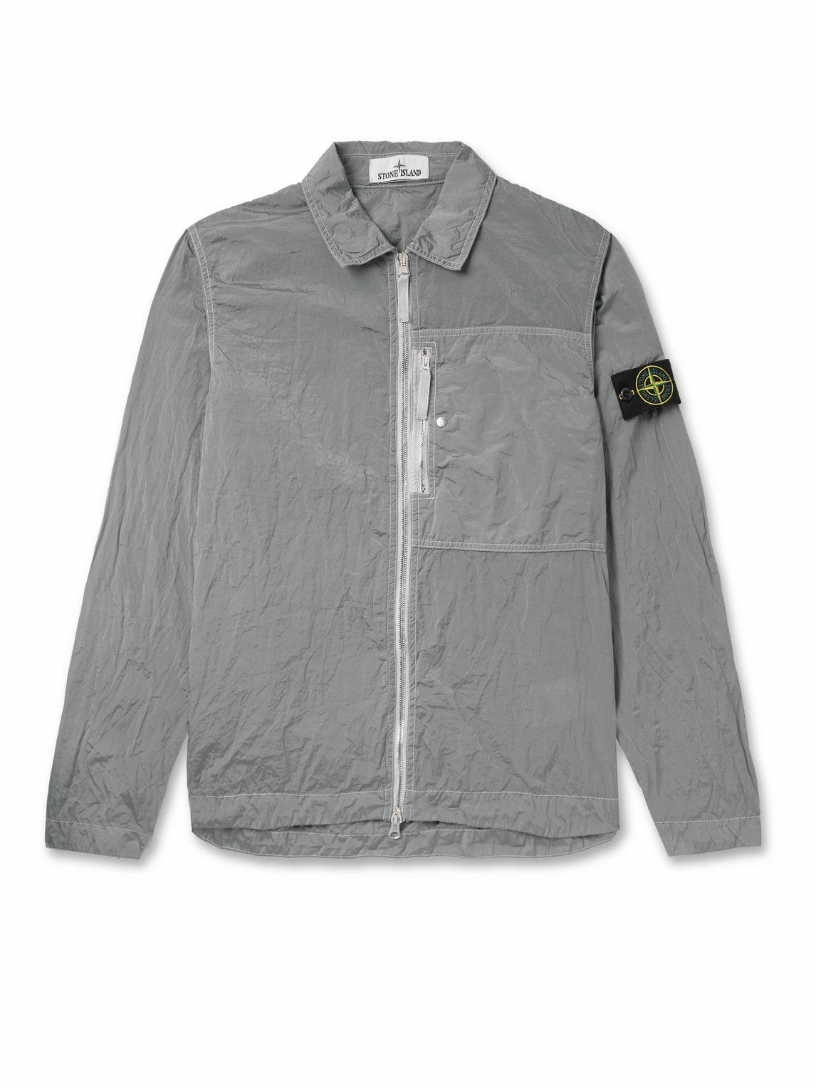 Stone Island Dyed Wash Overshirt Cotton Jacket Dyed Canvas