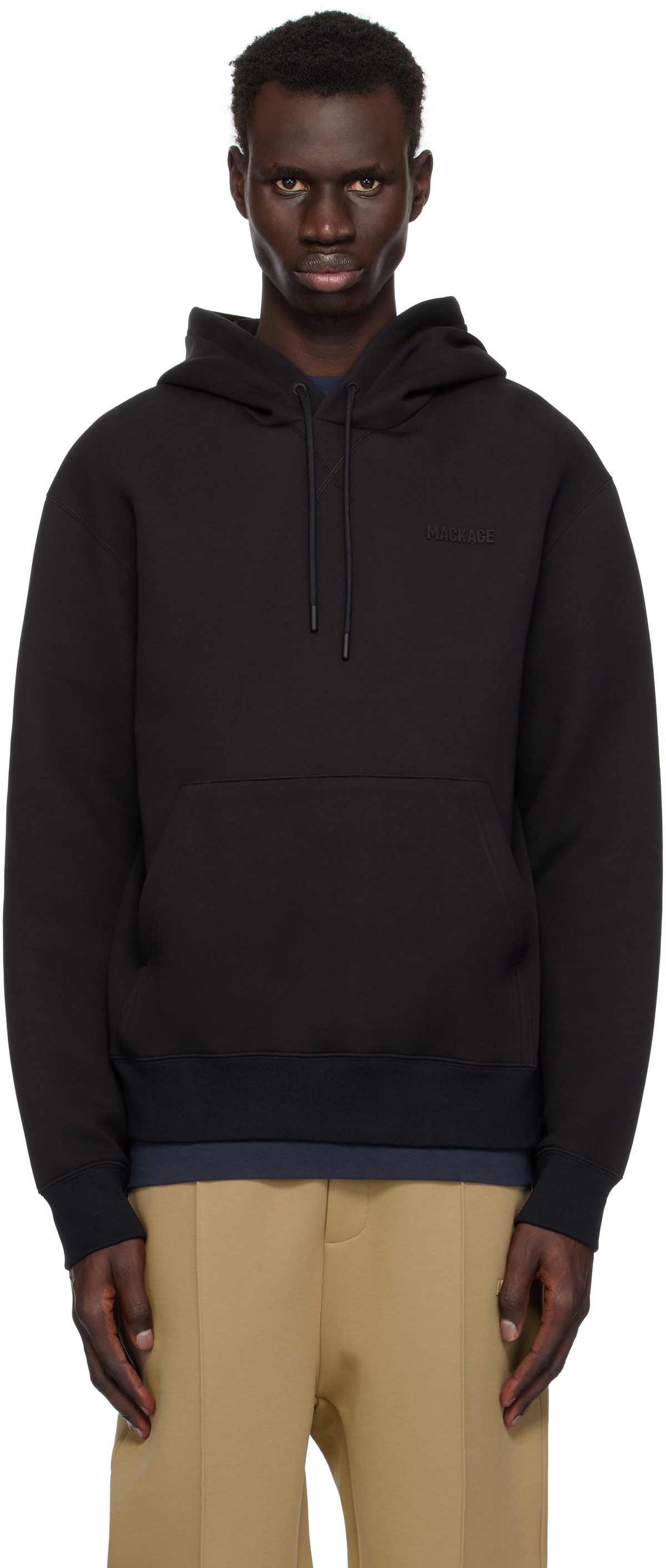 【Mackage】KRYSTIAN Christian Men's Hoodie Orange KRYSTIAN Double-Face Jersey Hoodie for Men | Mackage US