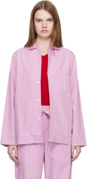 Tekla Pink Long-Sleeved Pyjama Shirt