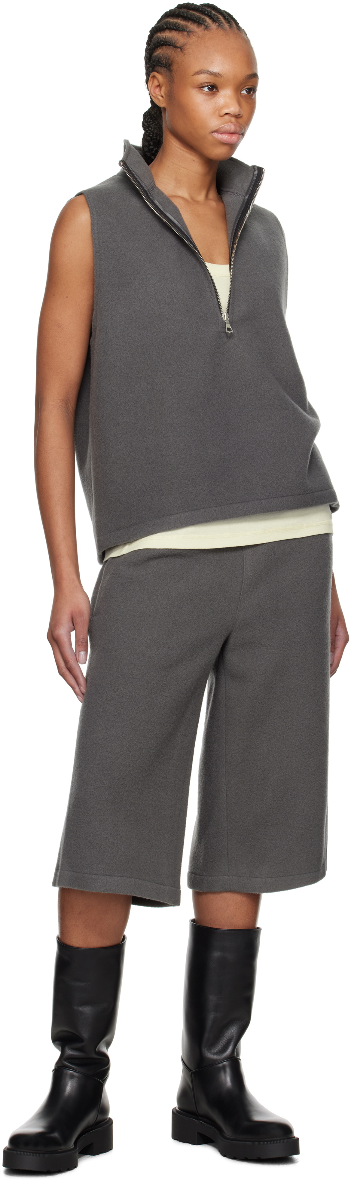 Rier Gray Fleece Shorts