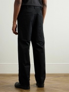 Dolce&Gabbana - Straight-Leg Logo-Appliquéd Paneled Cotton-Blend Gabardine Trousers - Black