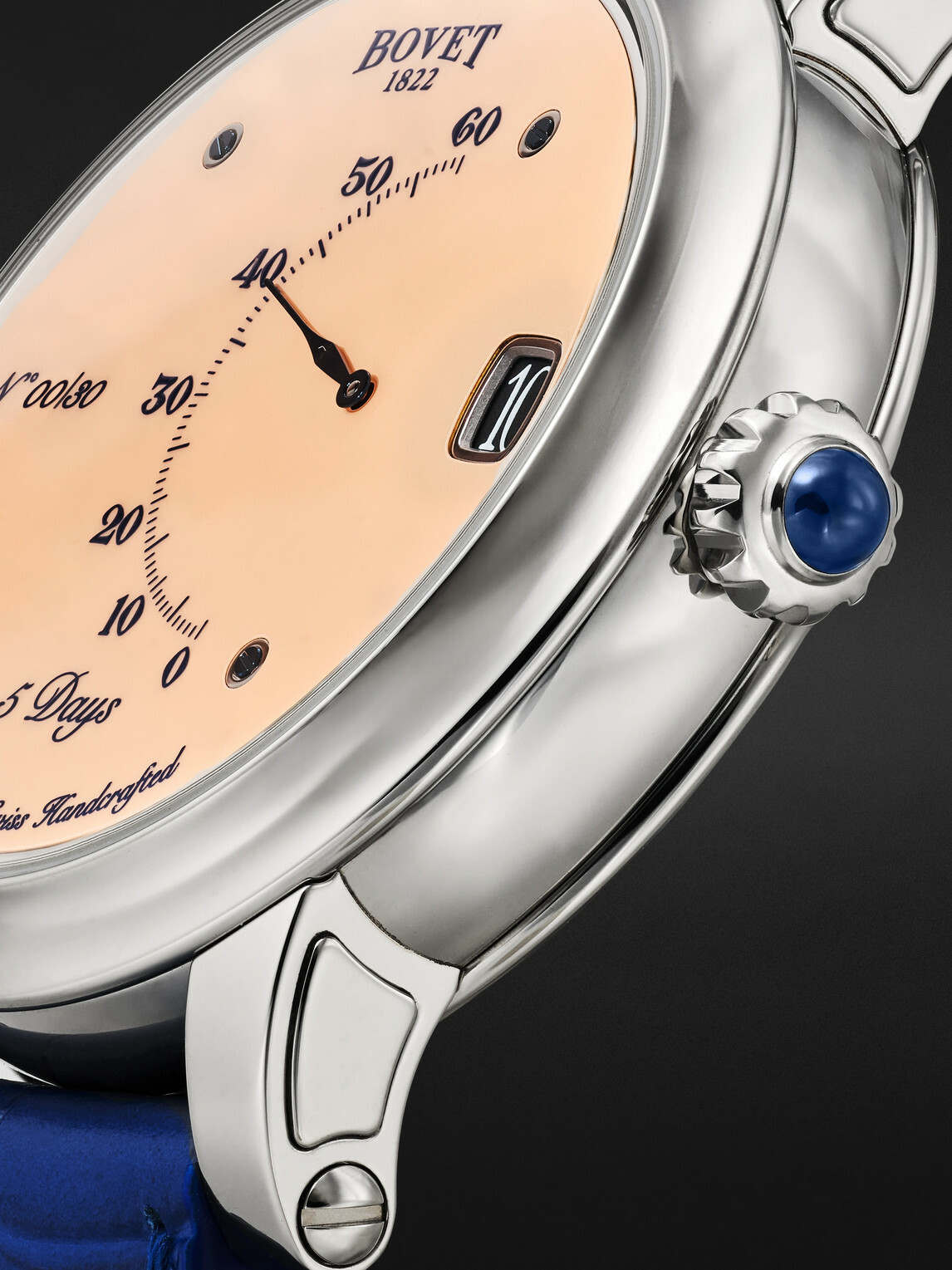 Bovet - Récital 15 Limited Edition Hand-Wound 42mm Titanium and Leather Watch, Ref. No. R150021