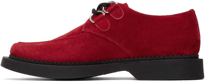 Saint Laurent Red Suede Anthony Derbys