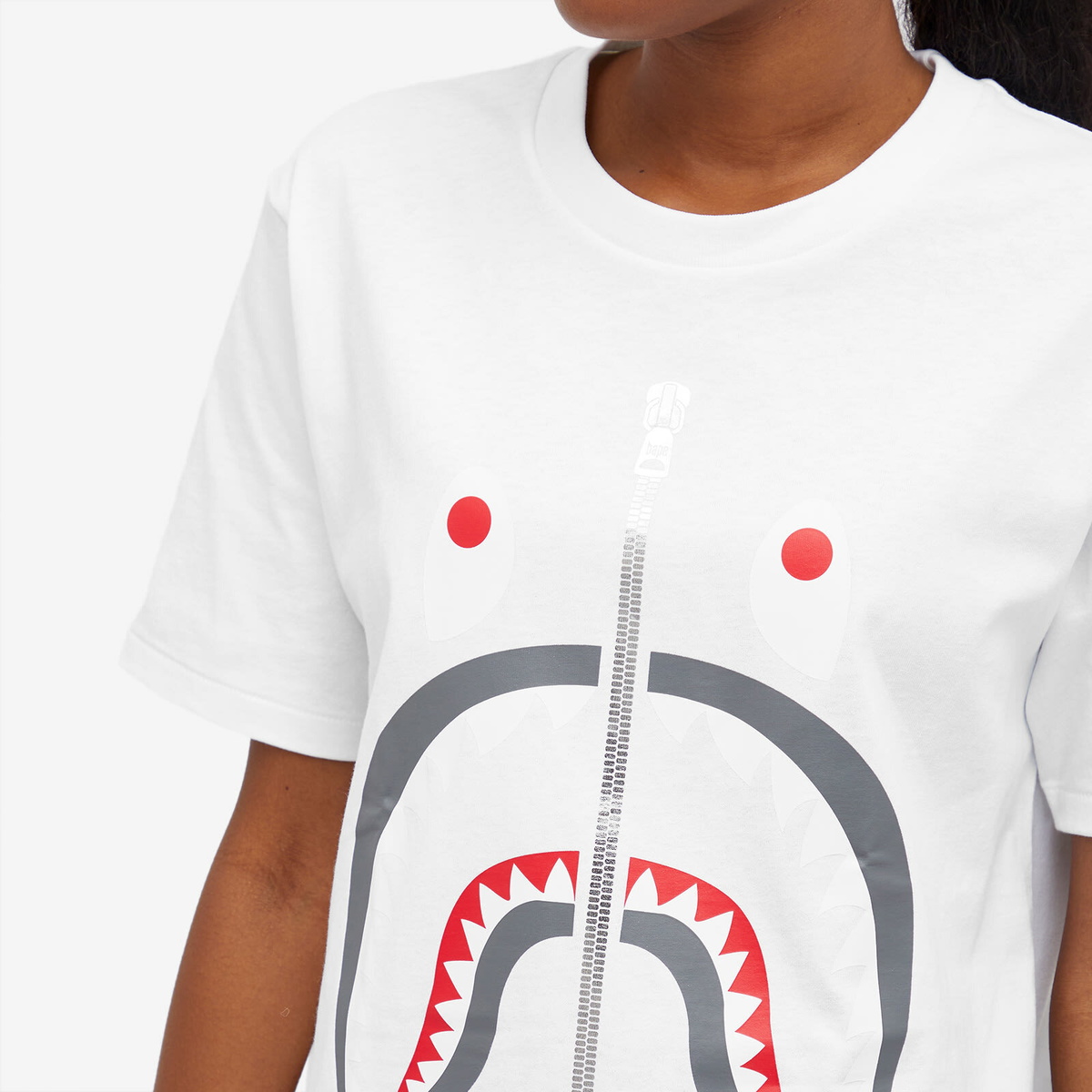 A Bathing Ape Women's Shark T-Shirt in White