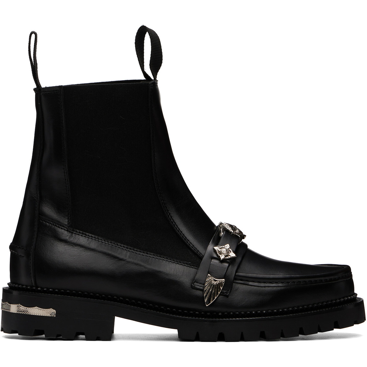 Toga Virilis Black 4 Metal Cowboy Boots Toga Virilis