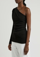 Day Birger ET Mikkelsen Paris One-shoulder Stretch-jersey top Black