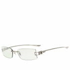 Gentle Monster Gamot Sunglasses in Silver/Green 