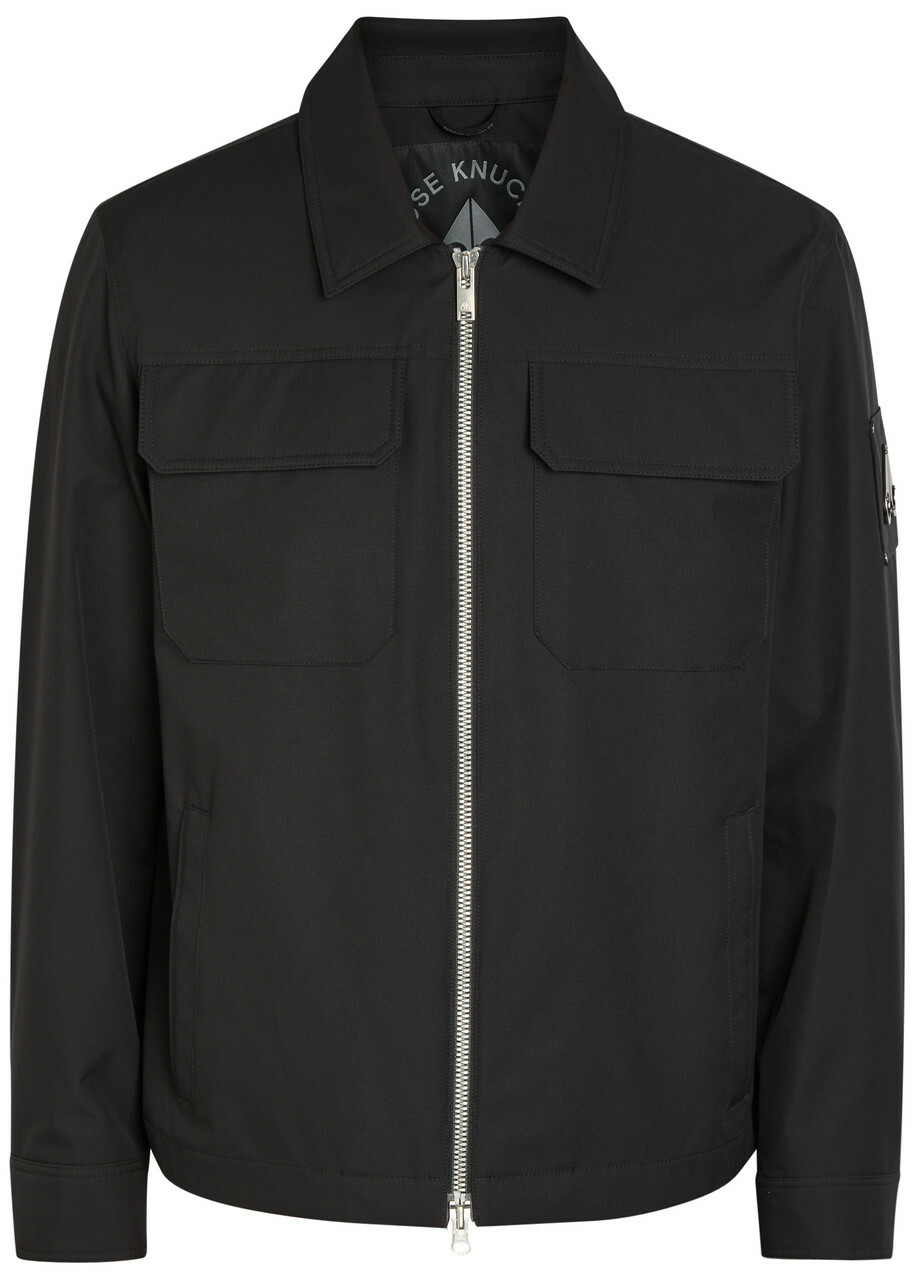 Moose Knuckles Jacques Logo Woven Jacket Black