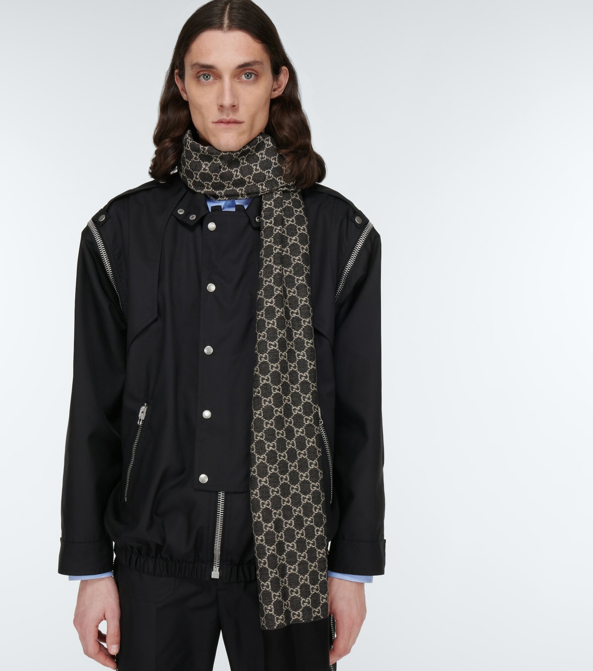 Gucci - GG cotton jacquard scarf Gucci