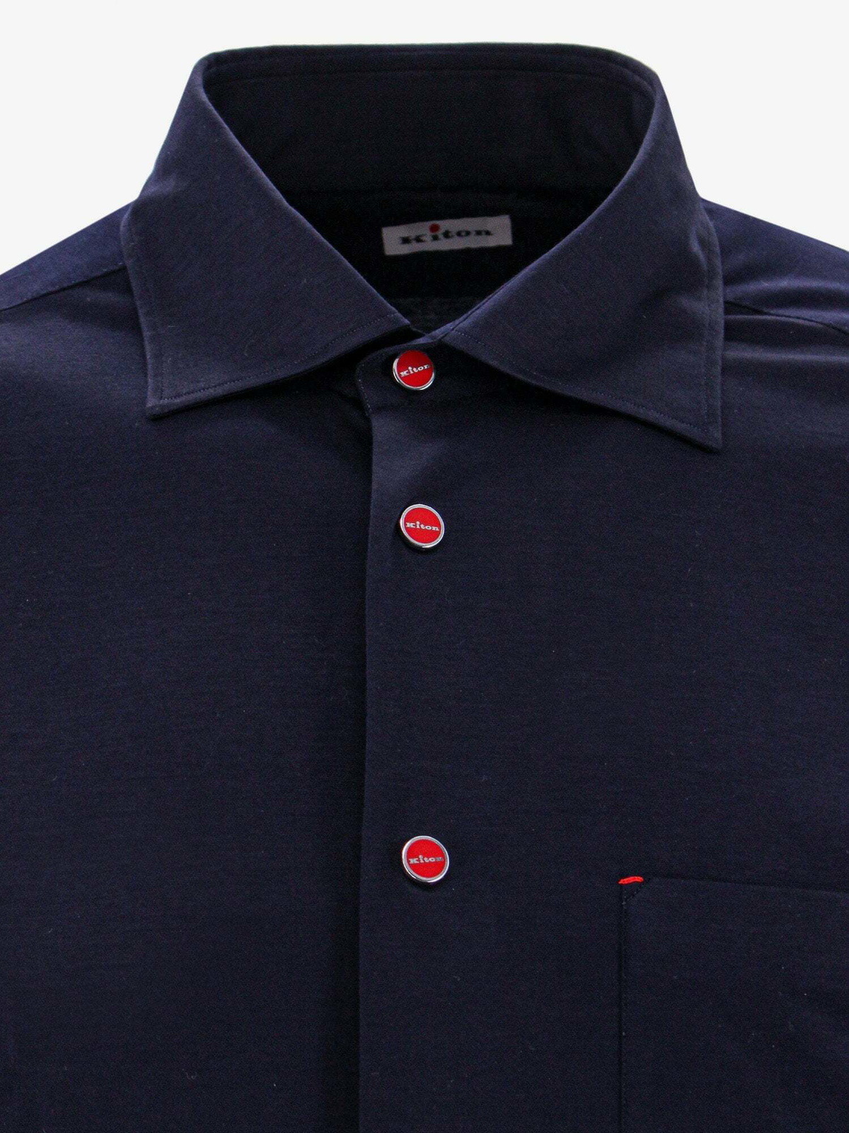 Kiton Ciro Paone Shirt Blue Mens Kiton