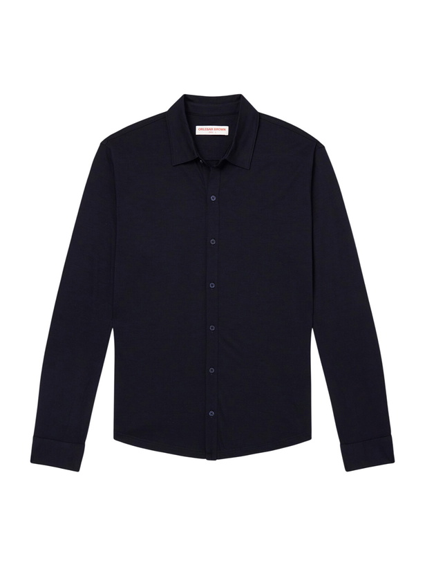 Photo: Orlebar Brown - Giles Wool Shirt - Blue