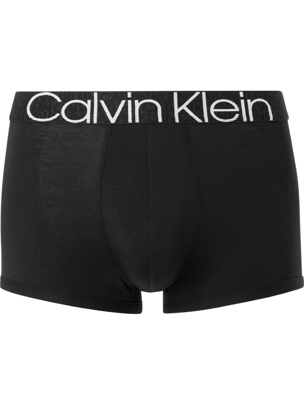 Photo: CALVIN KLEIN UNDERWEAR - Stretch Modal and Cotton-Blend Boxer Briefs - Black
