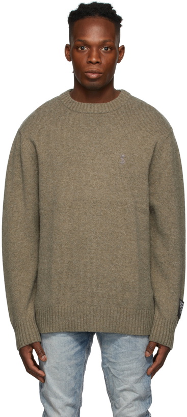 Photo: Ksubi Khaki Dollar Knit Crewneck