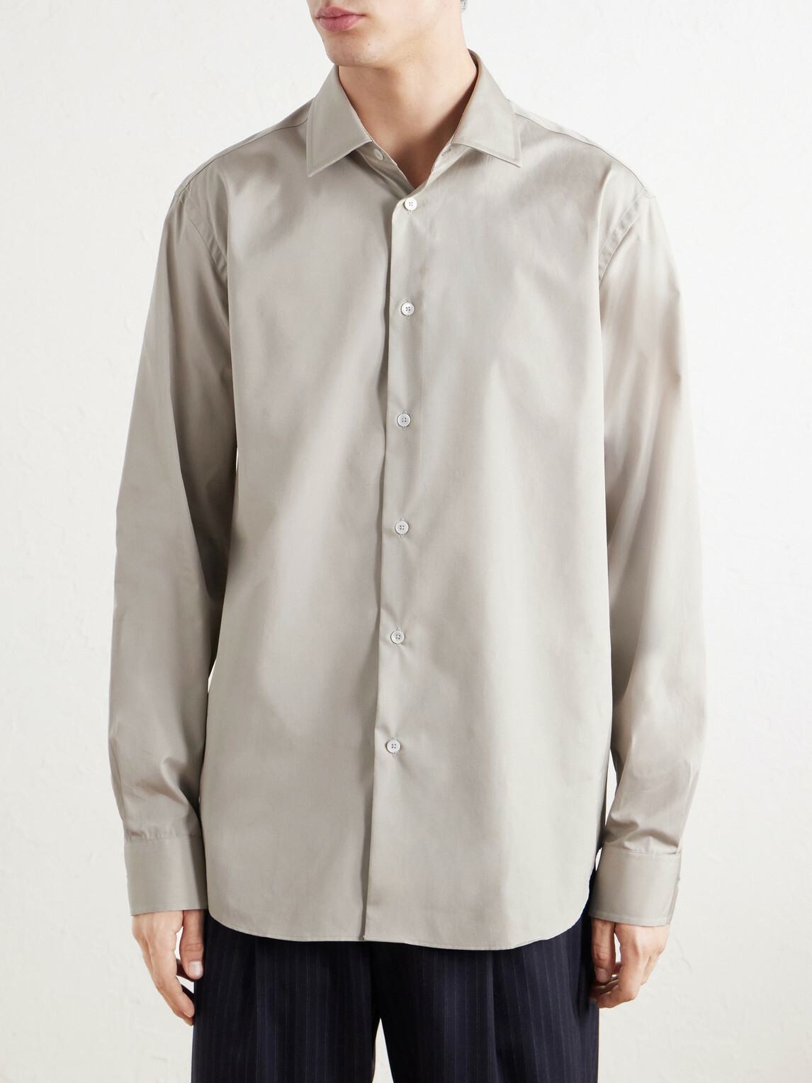 Paul Smith - Cotton-Poplin Shirt - Gray