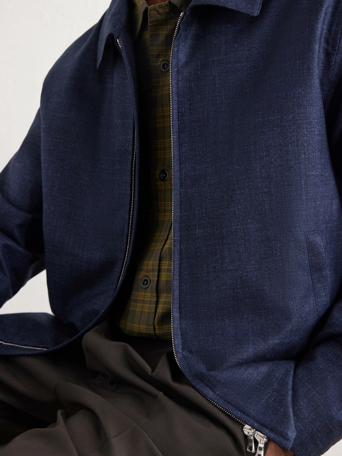 Mr P. - Wool, Silk and Cotton-Blend Blouson Jacket - Blue