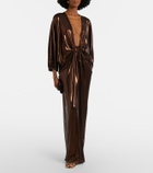 Adriana Degreas Cutout draped kaftan