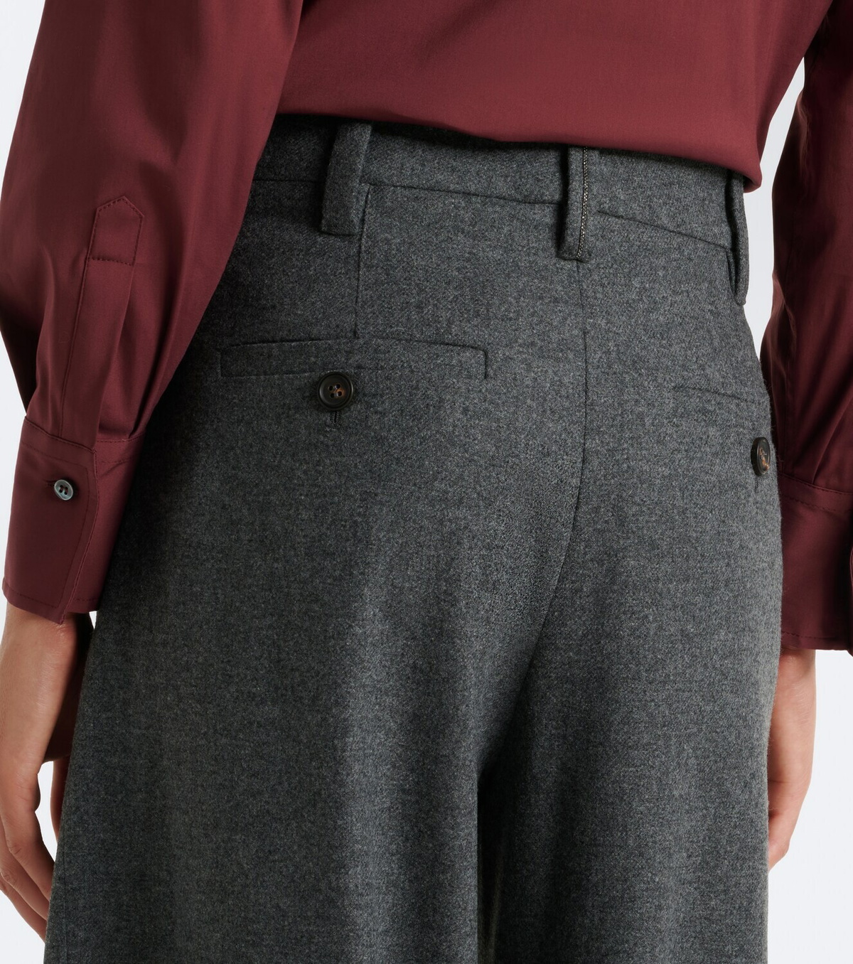 Brunello Cucinelli Pleated wool and cashmere wide-leg pants