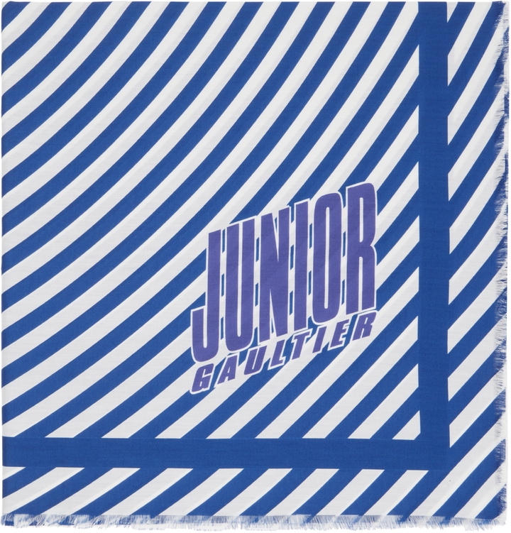 Photo: Jean Paul Gaultier Blue & White 'The Target' Cover-Up Scarf