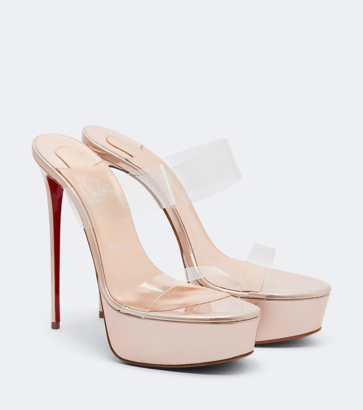 Christian Louboutin Just Nothing leather platform mules
