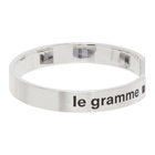 Le Gramme Silver Brushed Le 21 Grammes Logo 2 Bracelet