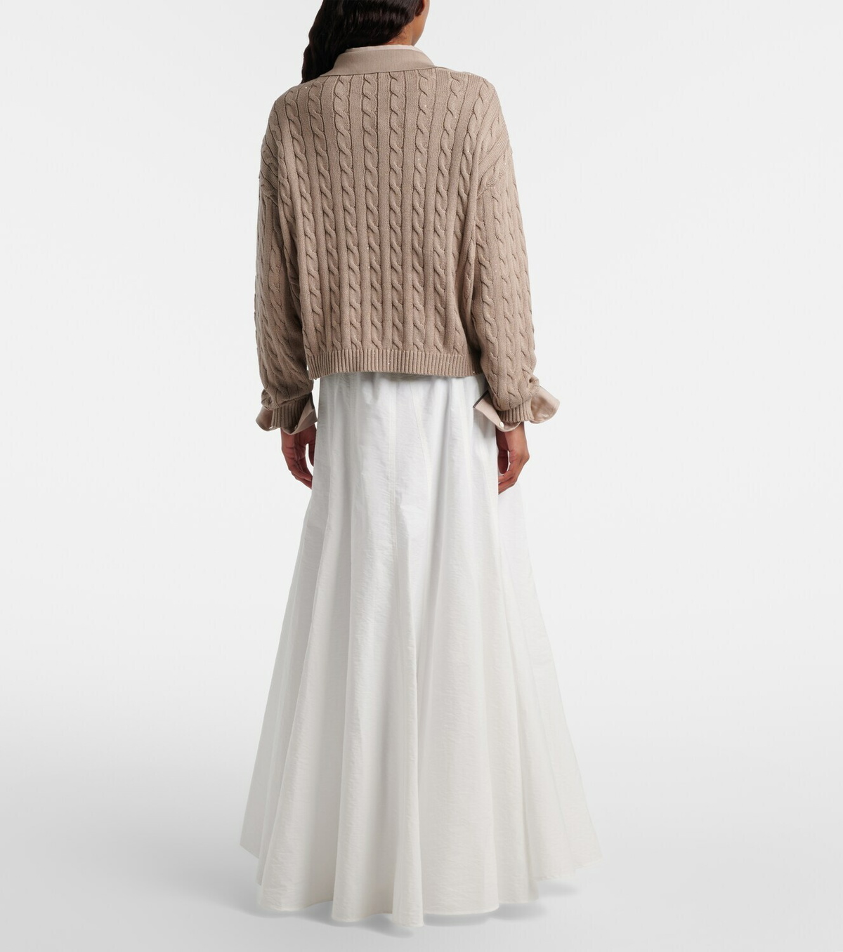 Brunello Cucinelli Cotton-blend maxi skirt
