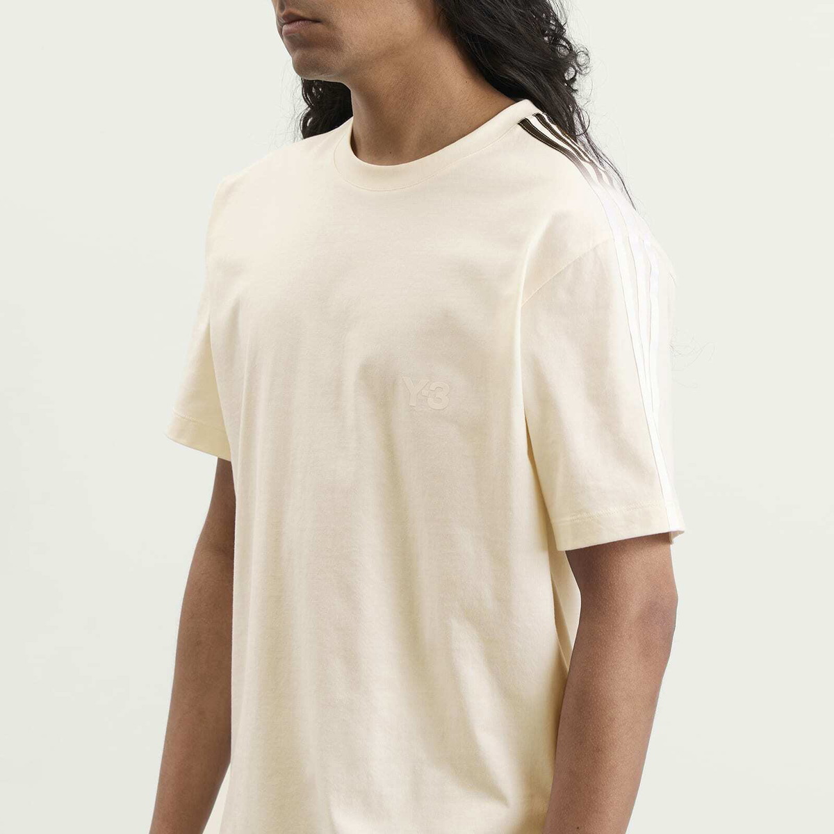 Y-3 Men's Gradient Stripes T-Shirt in Cwhite