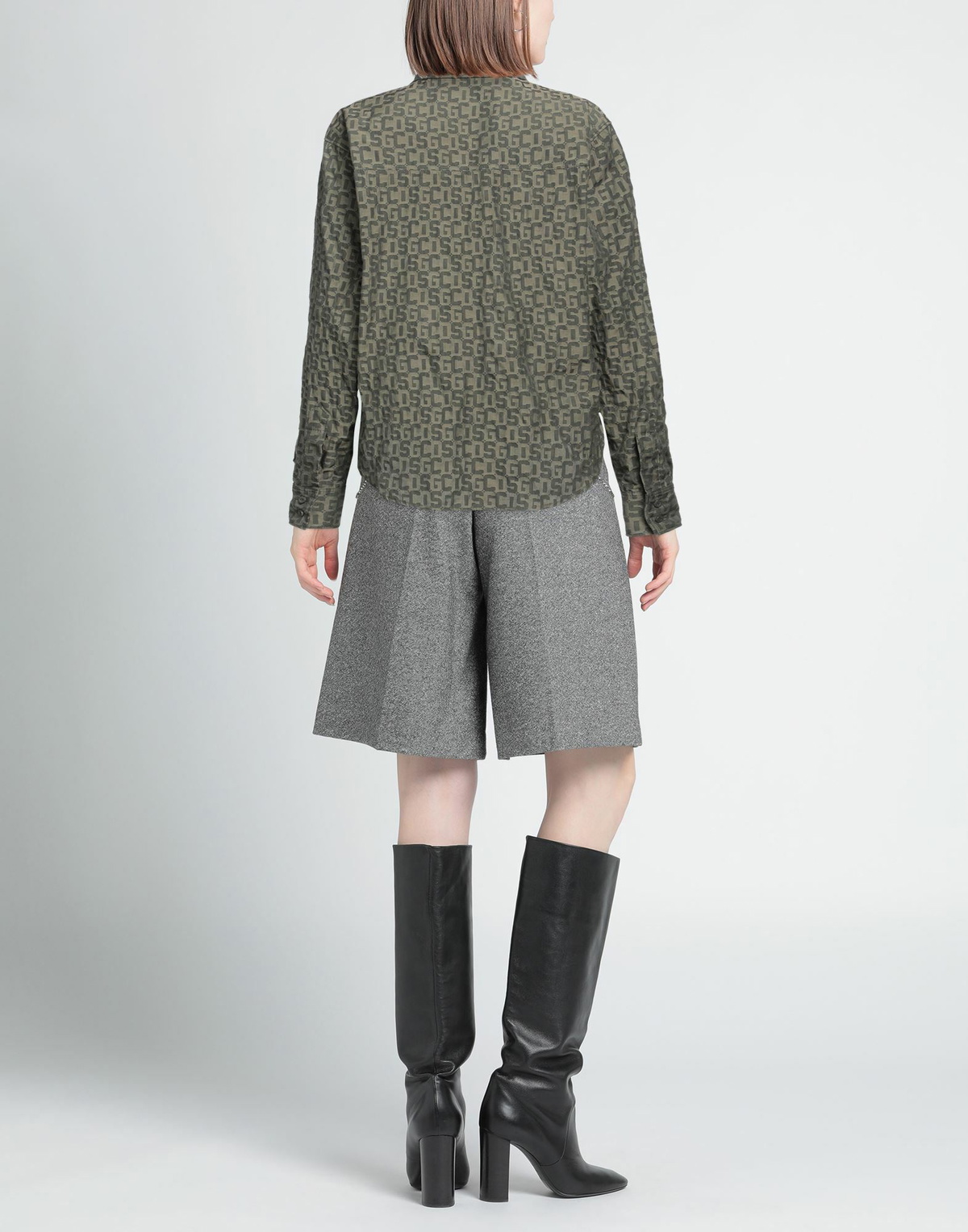 Gcds Womens Shirt Military in Green