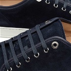 Lanvin Men's Patent Toe Cap Low Sneakers in Navy/White