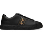 Versace Black Greca Embellished Nylon Sneakers