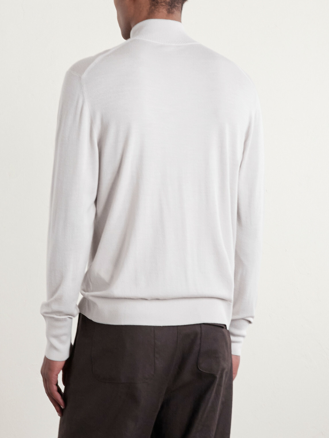 Eleventy - Wool Zip-Up Cardigan - Gray