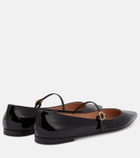 Gianvito Rossi Ribbon patent leather ballet flats