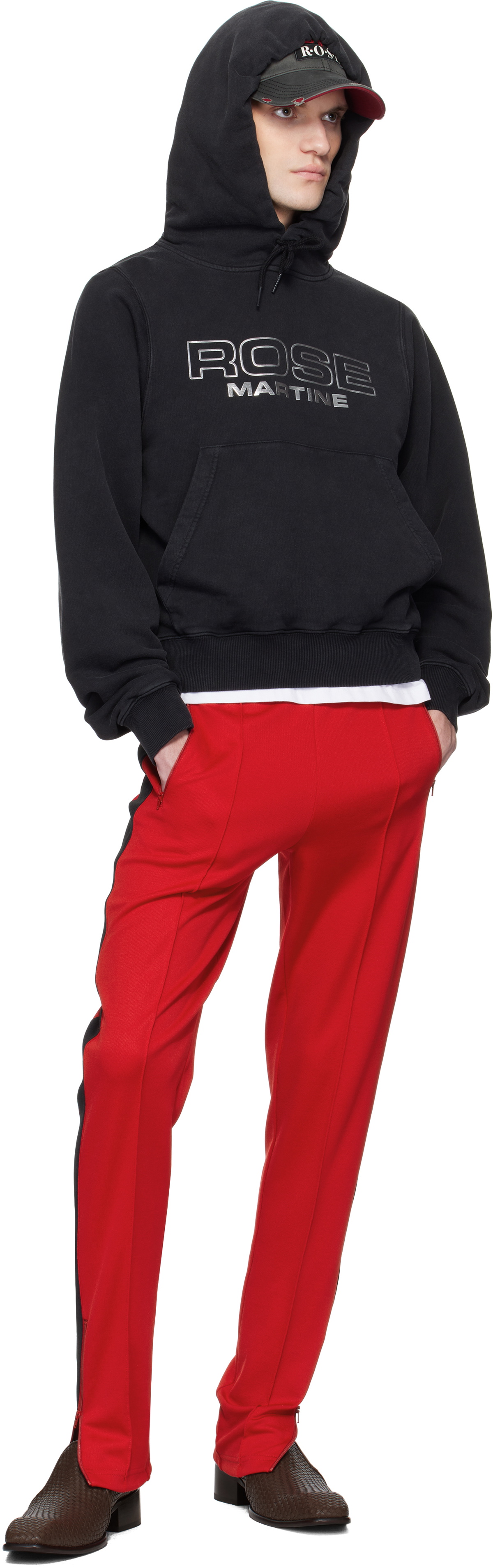 Martine Rose Black Shrunken Hoodie
