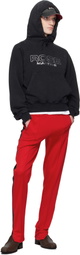 Martine Rose Black Shrunken Hoodie
