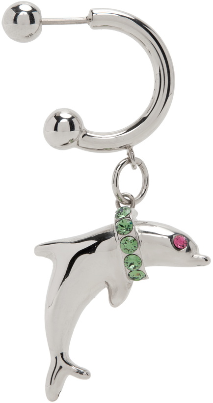 Photo: Safsafu Silver Kawaii Dolphin Single Earring