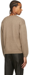 AURALEE Brown Baby Cashmere Crewneck Sweater